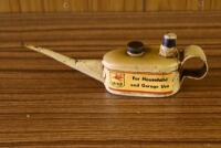 MOBIL: A cute original "Vacuum Quality Product" metal oiler, 6cm high x 18cm wide