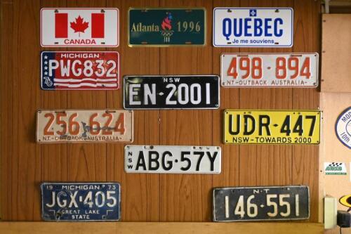 PLATES: Eleven various number plates