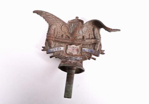 BADGE: A rare Motor User Association with low membership number '1210' by Angus & Coote Ltd, Sydney, bent.