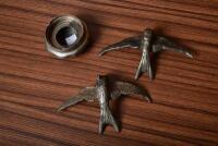 MASCOT: Two Swallow bird mascots and early radiator cap - 2