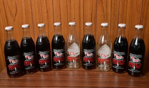 COKE: A collection of Commemorative Coke bottles for the 1987 America Cup, most sealed.
