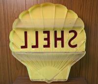 SHELL: An original circa 1960s Shell perspex illumination clam, some damage as per photos, 70cm high x 68cm wide - 2