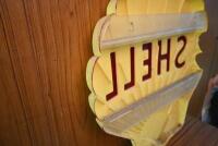 SHELL: An original circa 1960s Shell perspex illumination clam, some damage as per photos, 70cm high x 68cm wide - 4