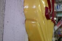 SHELL: An original circa 1960s Shell perspex illumination clam, some damage as per photos, 70cm high x 68cm wide - 6