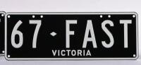 NUMBER PLATES: Two '67-FAST' Victorian personalised plates, sold with rights to display - 2