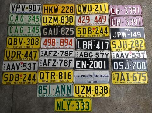 PLATES: A collection of miscellaneous plates for display purposes only, some original, some commemorative