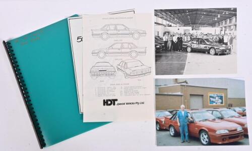 HDT: A collection of original ex-factory publicity items regarding the SS Group A, with a later copy of Kevin Driscoll at with the cars post production.