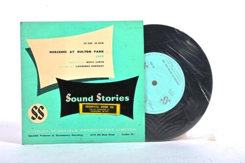 MERCEDES: An original EP 45 RPM "Mercedes at Oulton Park 1958" commentary by Nevil Lloyd, Interview by Laurence Pomeroy