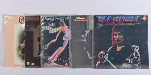 1970s POP: Five LPs featuring The Carpenters, Carole King, Nilsson Schmilsson and Rod Stewart