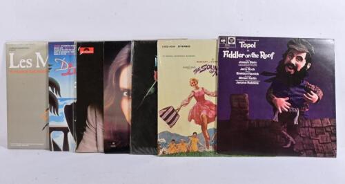 SOUNDTRACKS: Seven LPs featuring The Sound of Music, Fiddler on the Roof, Phantom of the Opera and Les Miserables and others