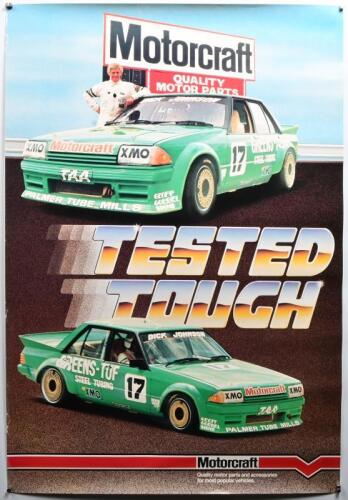 DICK JOHNSON: An original Motorcraft Dick Johnson poster, 68cm high, 48cm wide