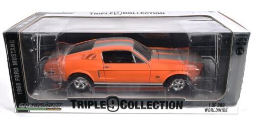 FORD: A 1:18 scale Greenlight Collectables Triple 9 Collection 1968 Ford Mustang, in box