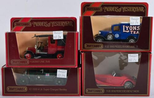 MATCHBOX: Four "Models of Yesteryear" vehicles