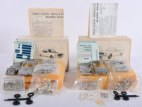 FORD: Two 1:43 scale Precision Miniatures unassembled model in box of a 1965 Mustang GT 350 and a 1964 1/2 - 1965 Mustang convertible