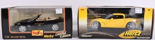HERTZ: Two Limited Edition 1:24 scale models branded "Hertz"