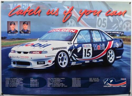 HRT: A Holden Racing Team poster featuring Brock and Murphy, 45 x 62cm