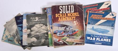 AIRCRAFT: A collection of literature relating to aircrafts including 1940s Japanese & British Aircraft Identification booklets also with scale model magazines
