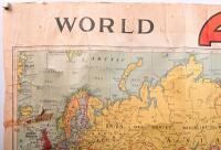 ALBA: Two circa 1940s world map compliments of the Alba Petroleum Company, annotated to lower left and right "In Wartime Buy Australian, Alba is Entirely Australian", framed and glazed, 60cm high, 99cm wide - 4