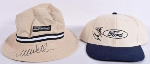 SETON/WEBBER: Two signed hats, one Ford cap signed by Glenn Seton and a 2000 AGP hat signed by Mark Webber