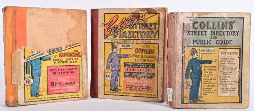 STREET DIRECTORY: Three Collins' 'STREET DIRECTORY's' detailing Melbourne and Suburbs. Circa 1940's