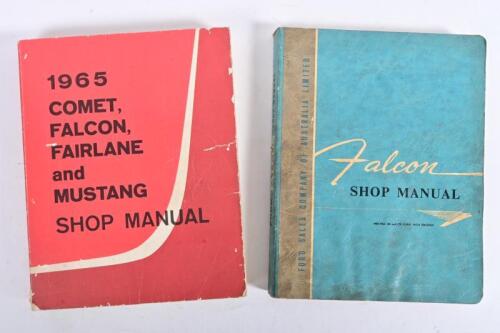 FORD: Two ORIGINAL Ford Shop Manual's including 'FORD FALCON SHOP MANUAL (1960-1963 and 170 CUBIC INCH ENGINES)' as published by FORD MOTOR COMPANY OF AUSTRALIA PTY LTD, multi-sectional, '1965 COMET, FALCON, FAIRLANE, & MUSTANG SHOP MANUAL' first printed