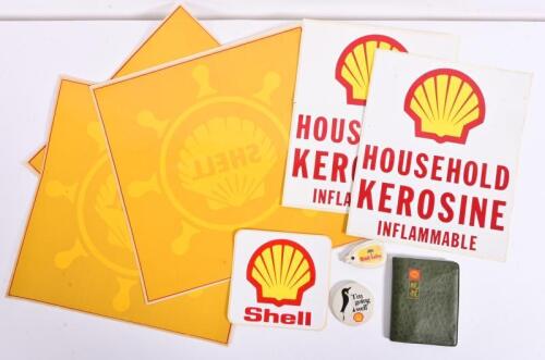 SHELL: A collection of circa 1970s Shell items, including a 1970s diary, stickers and decals