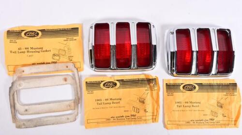 MUSTANG: 1965-1966 Mustang tail lamp surround, appears unused with older lenses