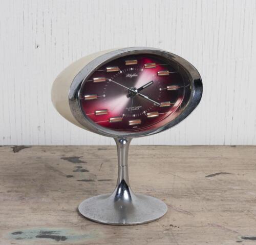 MANTLE CLOCK: A 1960s Japanese Rhythm mantle clock, not recently serviced or timed, 19cm high