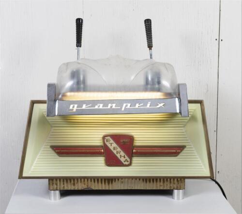 COFFEE MACHINE: A rare original circa 1958 restored two group lever Eterna espresso machine, with all brass and copper internals remaining, released when the Grand Prix era of motorsport began to build momentum in popularity (Updated Description)