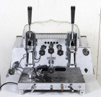 COFFEE MACHINE: A rare original circa 1958 restored two group lever Eterna espresso machine, with all brass and copper internals remaining, released when the Grand Prix era of motorsport began to build momentum in popularity (Updated Description) - 4