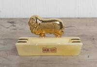GOLDEN FLEECE: A ceramic Golden Fleece ashtray
