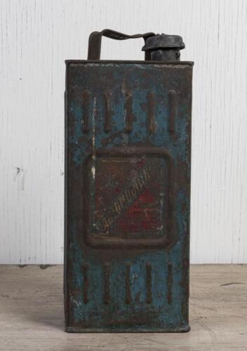 OIL TIN: A vintage French Automobiline oil tin, 34cm high