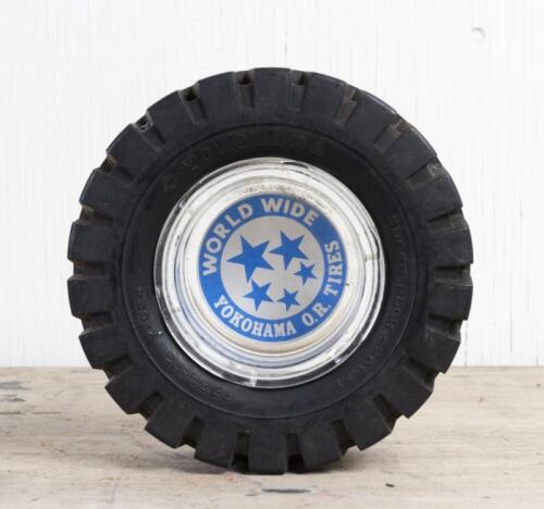 YOKOHAMA: A large Yokohama novelty ashtray in the form of a tractor tyre, 20cm diameter