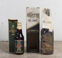 ADELAIDE GRAND PRIX: A boxed bottle of Peter Liebich commemorative port from the inaugural Australian Grand Prix in Adelaide 1985, together with boxed bottle of Royal Celebration Alle