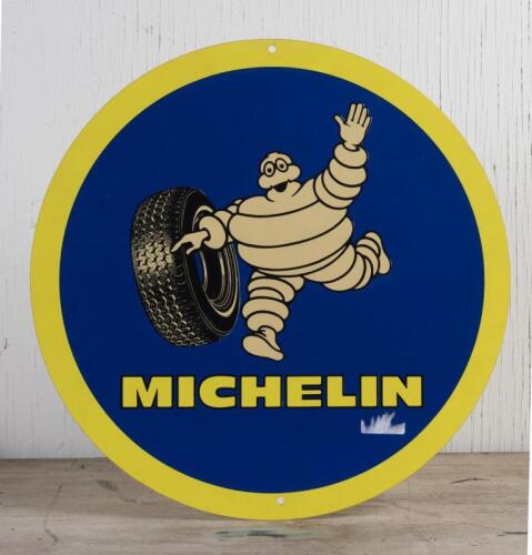 MICHELIN: Three 1990s Michelin tyre signs, largest 43cm diameter