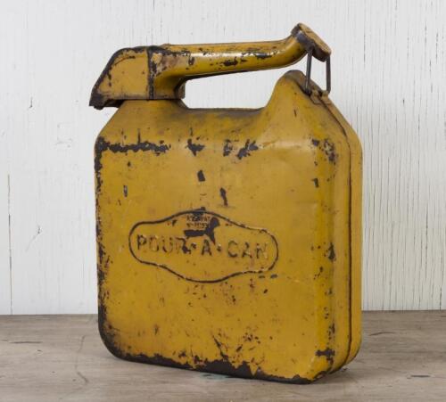 POUR-A-CAN: A vintage Pour-A-Can four gallon petrol can