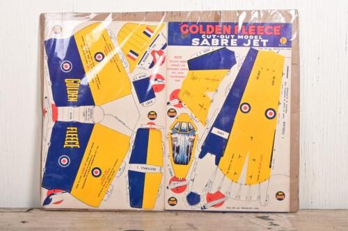 GOLDEN FLEECE: A 1950/60s Golden Fleece cut-out model of a Sabre Jet