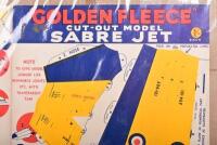 GOLDEN FLEECE: A 1950/60s Golden Fleece cut-out model of a Sabre Jet - 3