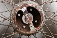 GOODYEAR: A double laced wire wheel with Goodyear trye, 65cm diameter - 3
