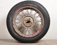 GOODYEAR: A double laced wire wheel with Goodyear trye, 65cm diameter - 4