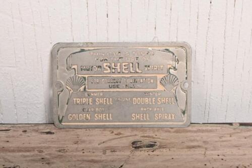 SHELL: A circa 1920/30s bodyplate 'This car is tuned for the use of Shell' , 8cm wide