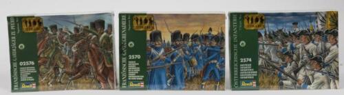 REVELL: Three NOS Sealed 1:72 scale model kits including a French Grenadiers and Chasseurs Guard & Austrian Infantry