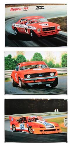 BOB JANE: Two posters featuring Bob Jane with artwork by Martin de Lang, 48 x 69.5cm