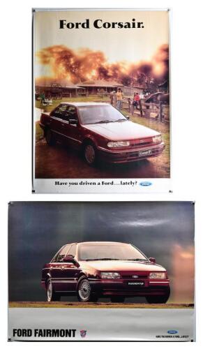 FORD: Two original Ford advertising posters, Fairmont and Corsaire, 92 x 69cm