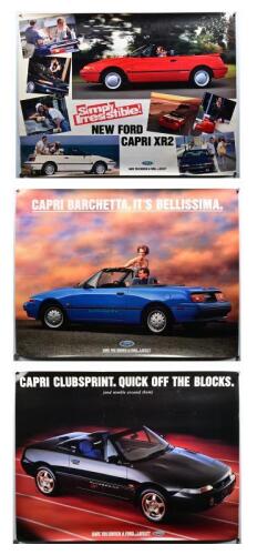 FORD: Three original Ford advertising posters for Capri's, 69 x 92cm