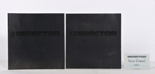 HOLDEN: Two original 'THE DIRECTOR' colour sales brochure, four page, fold out section, sales narrative with feature list, with DIRECTOR name badge
