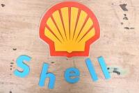 SHELL: A circa 1990s Shell Perspex logo and letters, the shell 25 x 26cm - 2