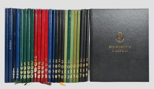 BOOKS: A set of SCG diaries from 1993 to 2020 excluding 2007 and 20011