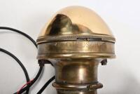 HORN: A circa 1920/30s 12 volt Bosch brass horn, 27cm high, 22cm wide, 15cm deep - 2