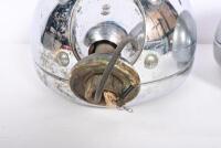 SPOTLIGHTS: A pair of 1940s Lucas spotlights, 23cm high, glass 15cm diameter. Type FT 57 - 3